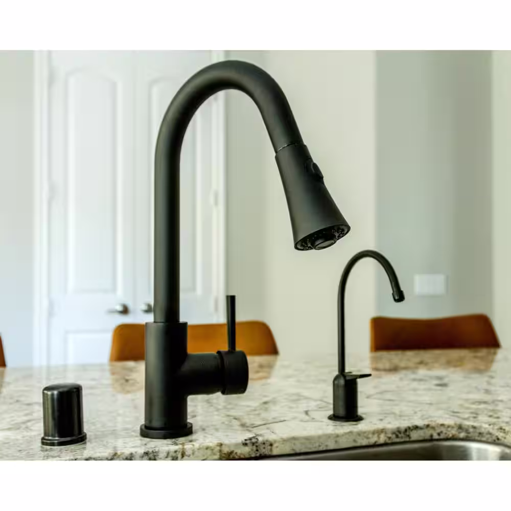 Kingston Brass Kitchen Air Gap, Matte Black