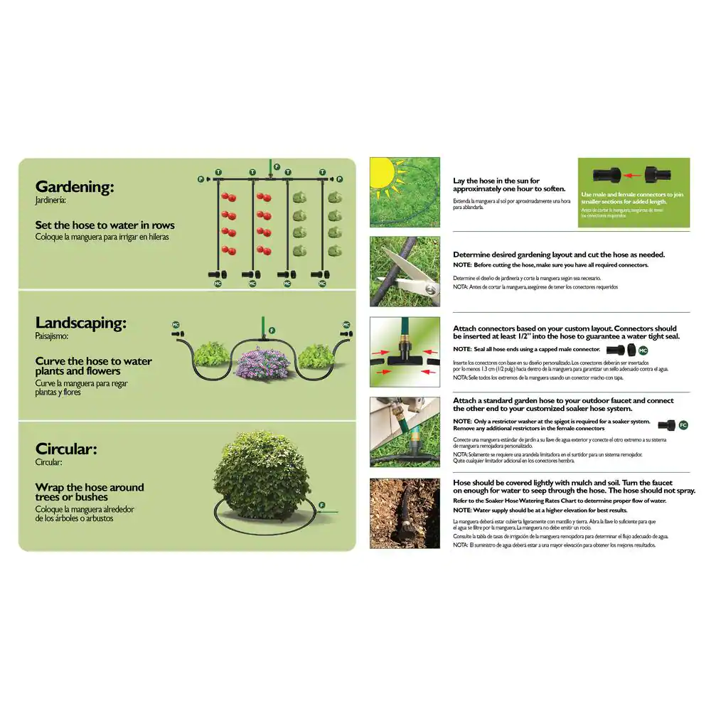 Flexon 3/8 in. Dia x 100 ft. 20-Piece Garden Soaker Hose Kit