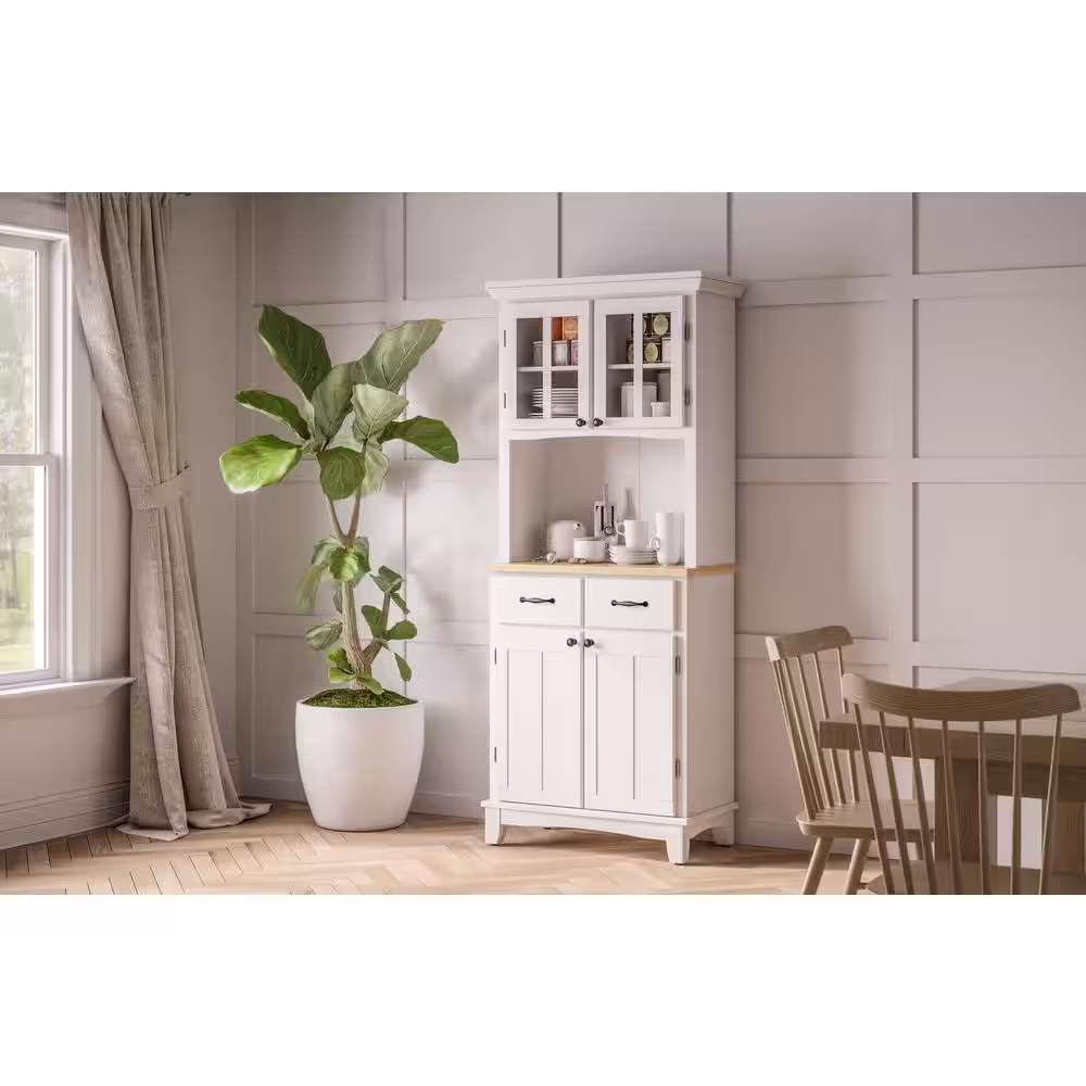 HOMESTYLES White Buffet with Hutch