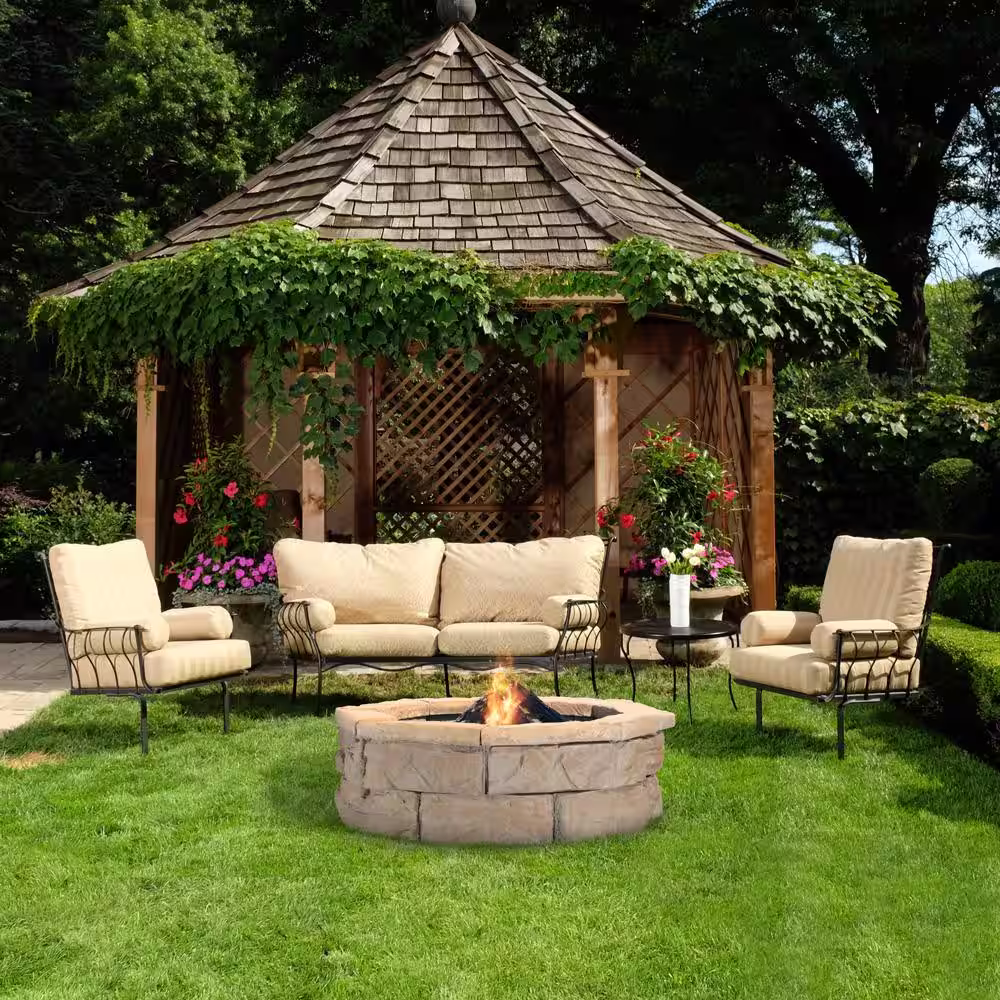 Natural Concrete Products Co 30 in. Fossill Brown Fire Pit Kit