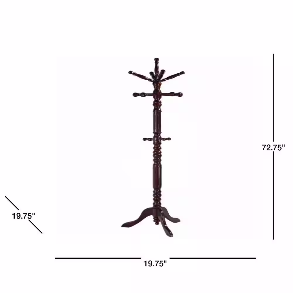 Homecraft Furniture Cherry 12-Hook Coat Rack