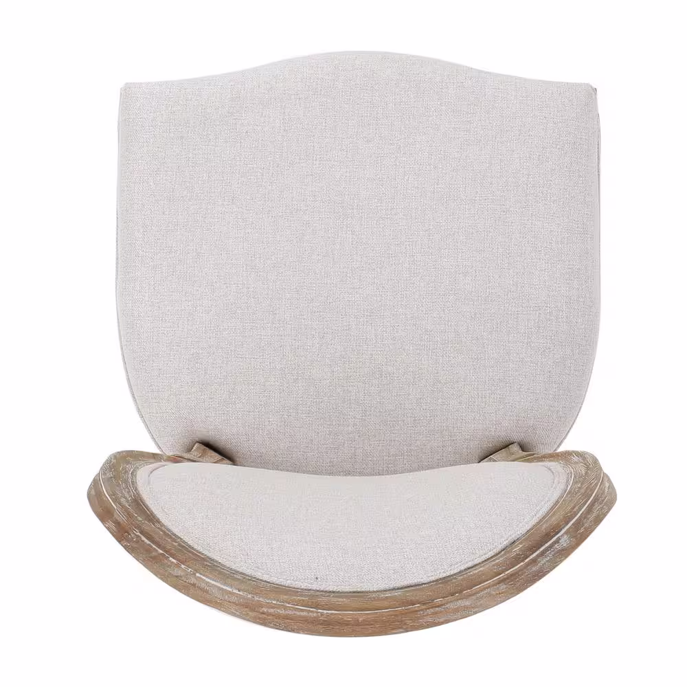 Noble House Phinnaeus Beige Fabric Upholstered Dining Chair (Set of 4)