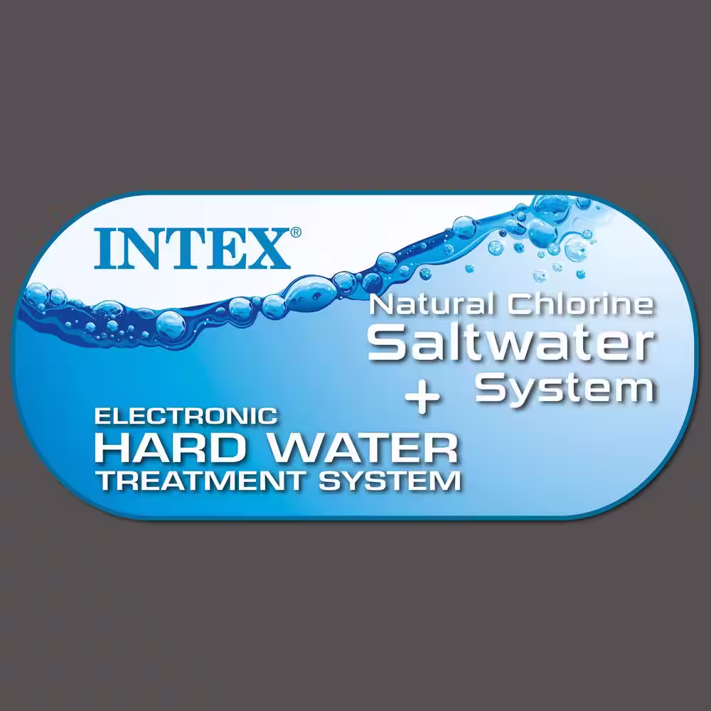 INTEX PureSpa Plus Greystone 6-Person Inflatable Square Hot Tub Spa, 94 in. x 28 in.