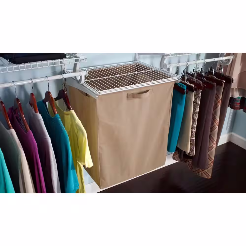 ClosetMaid ShelfTrack Mocha Fabric Hamper with Frame