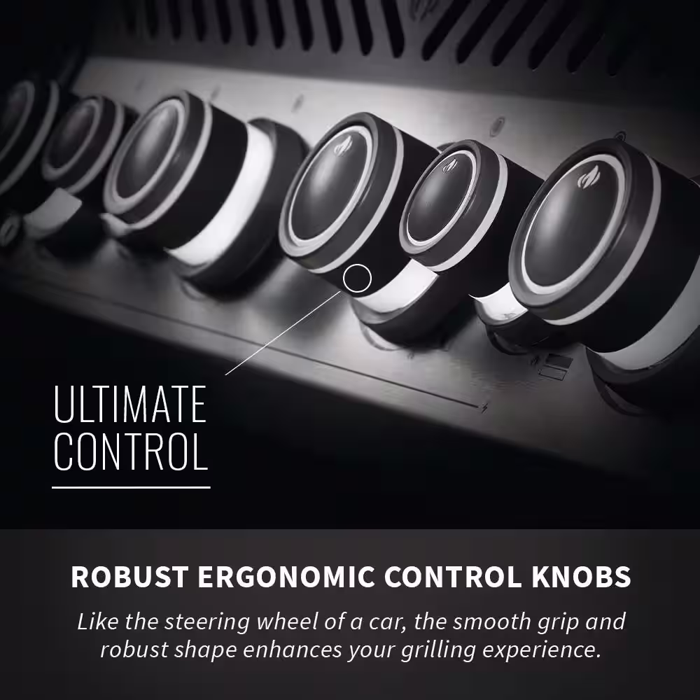 NAPOLEON Rogue 4-Burner Natural Gas Grill with Infrared Rear and Side Burners in Stainless Steel