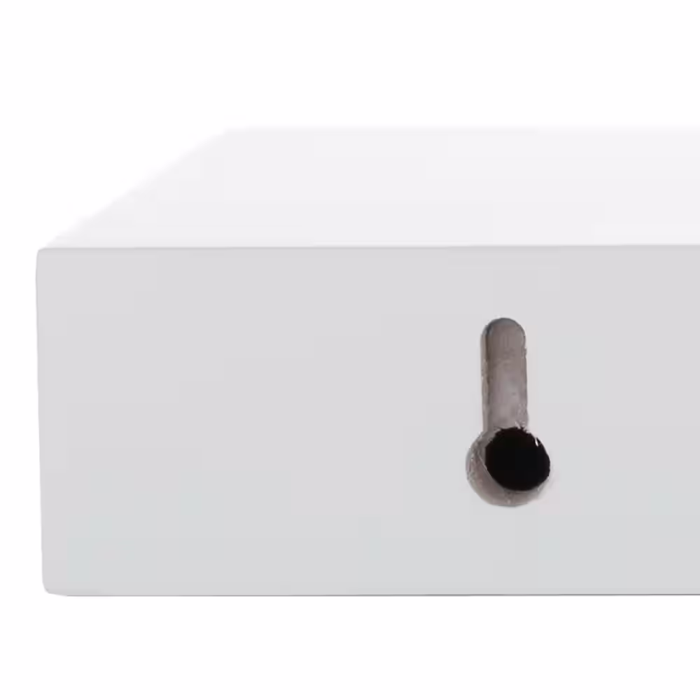 kieragrace 12 in. White Stockholm Maine Floating Wall Shelf