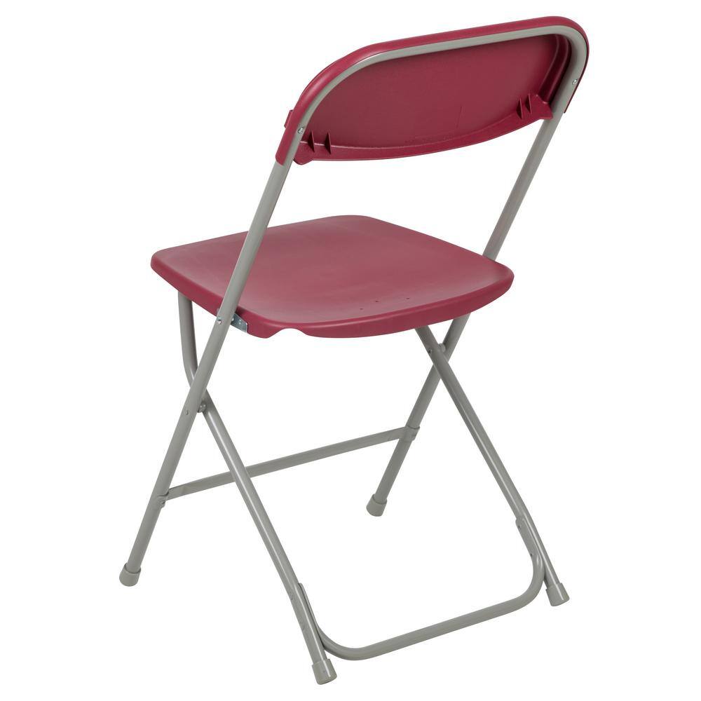 Carnegy Avenue Red Metal Folding Chair (Set of 10)