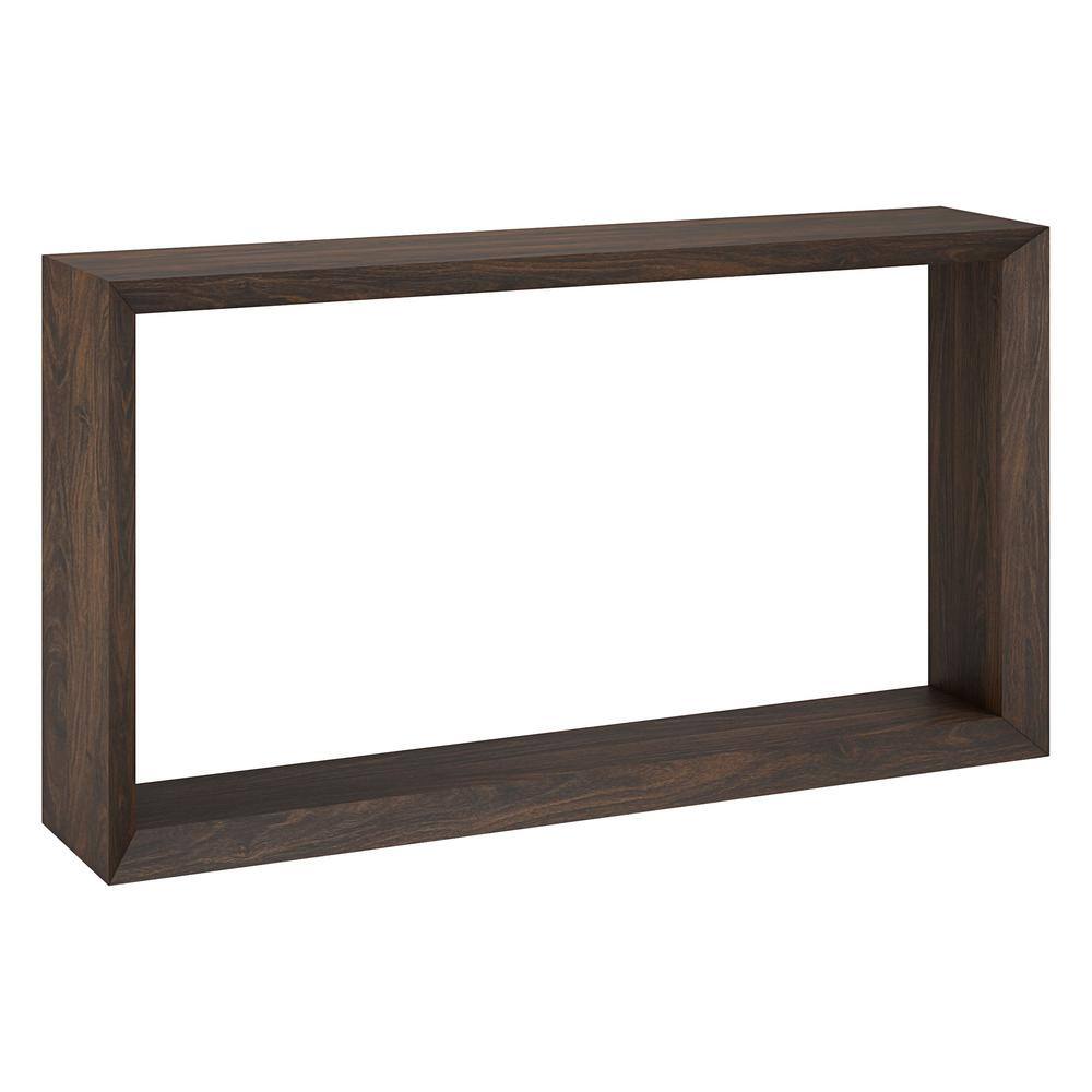 None Osmond 55 in. Alder Brown Rectangle MDF Top Console Table