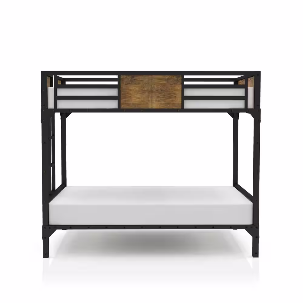 Furniture of America Landonne Black Full Over Full Bunk Bed