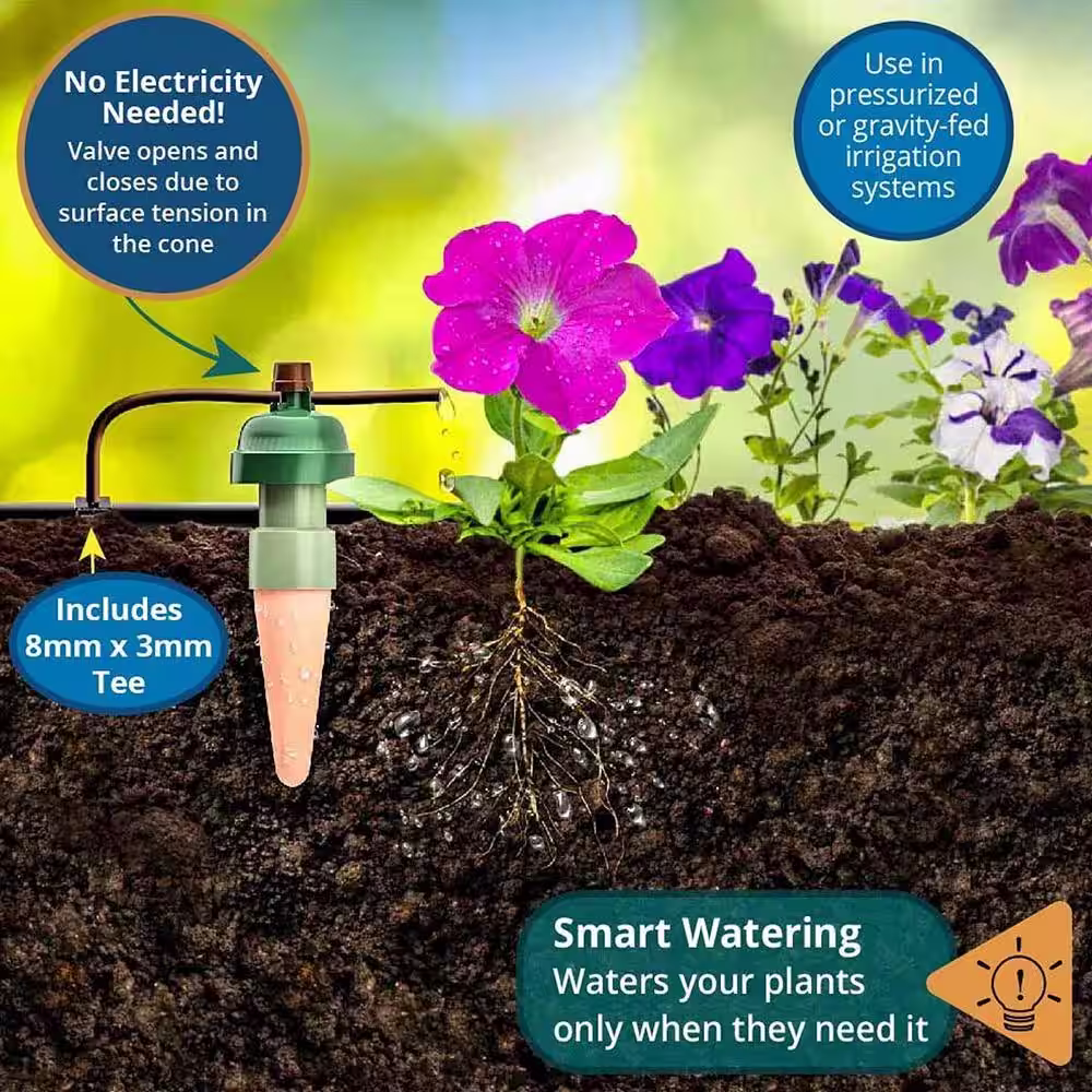 None Tropf Watering Sensors Watering Systems, 5 in. No Battery, No Pump, No Electricity Required Irrigation Plant Watering