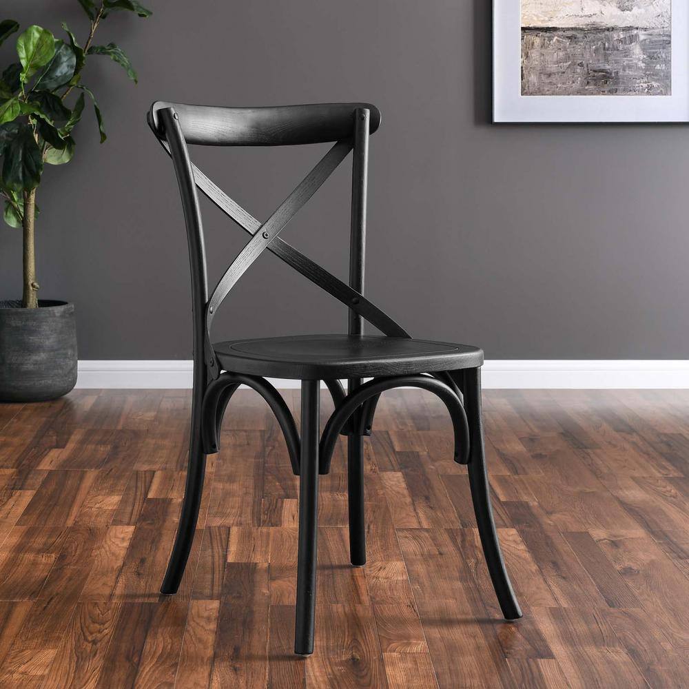 MODWAY Gear Dining Side Chair in Black