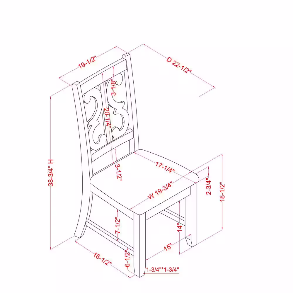 Furniture of America Wicks 5-Piece Antique Light Blue and Dark Oak Dining Set