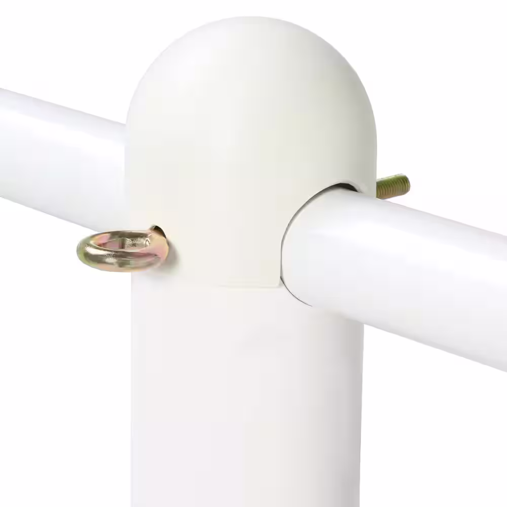 HOUSEHOLD ESSENTIALS Steel White T-Assembly (3-Piece)