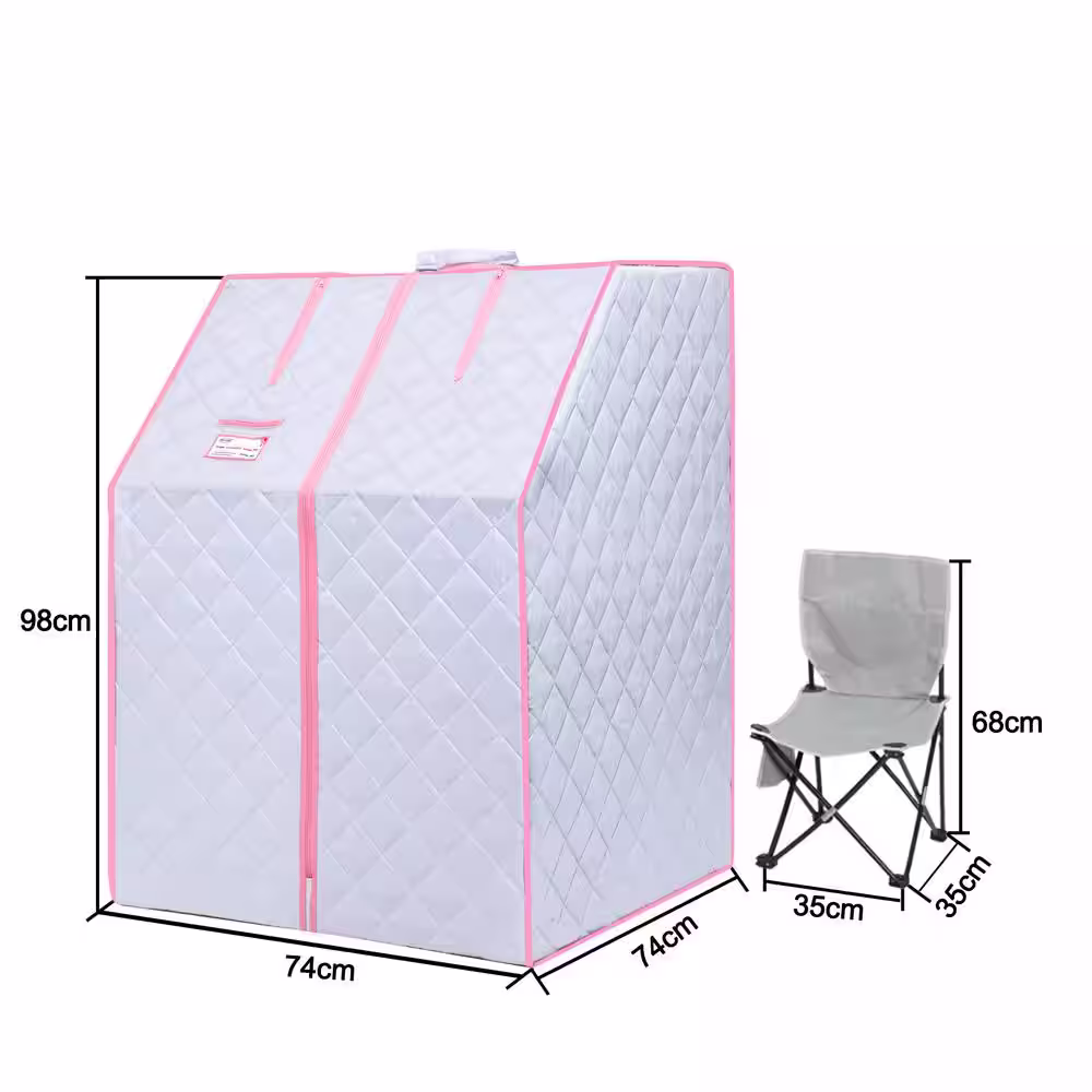 None 1-Person Half body Grey Infrared Sauna Tent for Spa Detox at Home PVC Pipe Connector Easy to Install