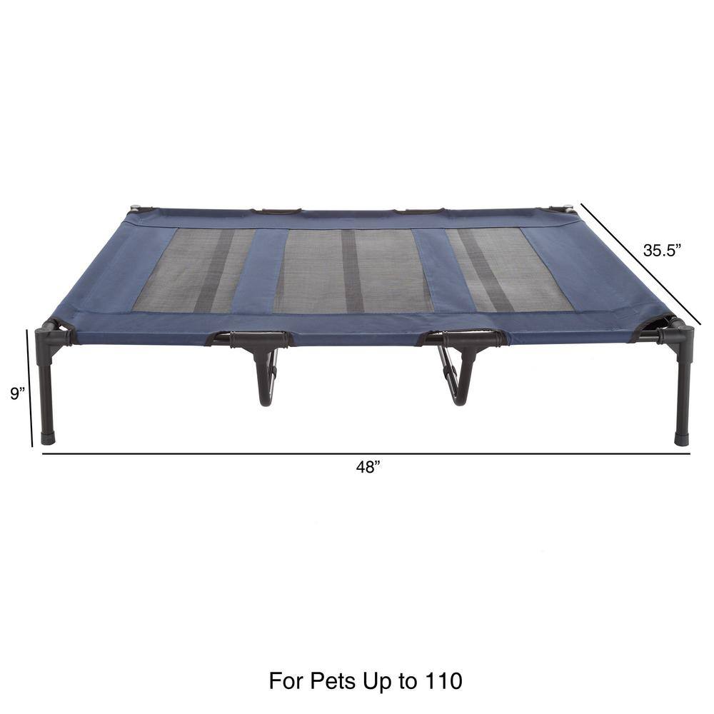 Petmaker Extra Large Navy Blue Elevated Pet Bed