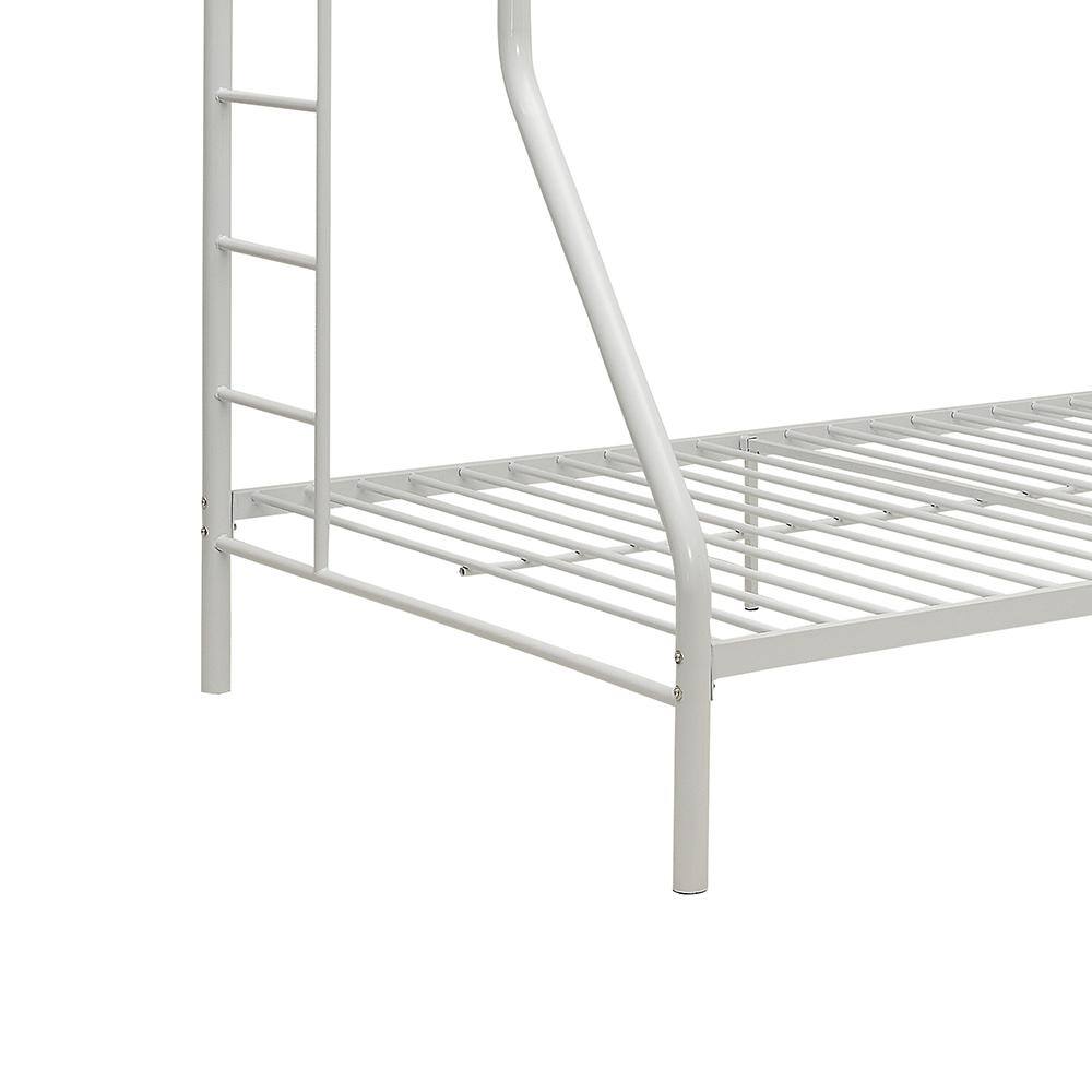 Acme Furniture Tritan White 38 x 80 Twin XL / Queen Bunk Bed Metal Tube