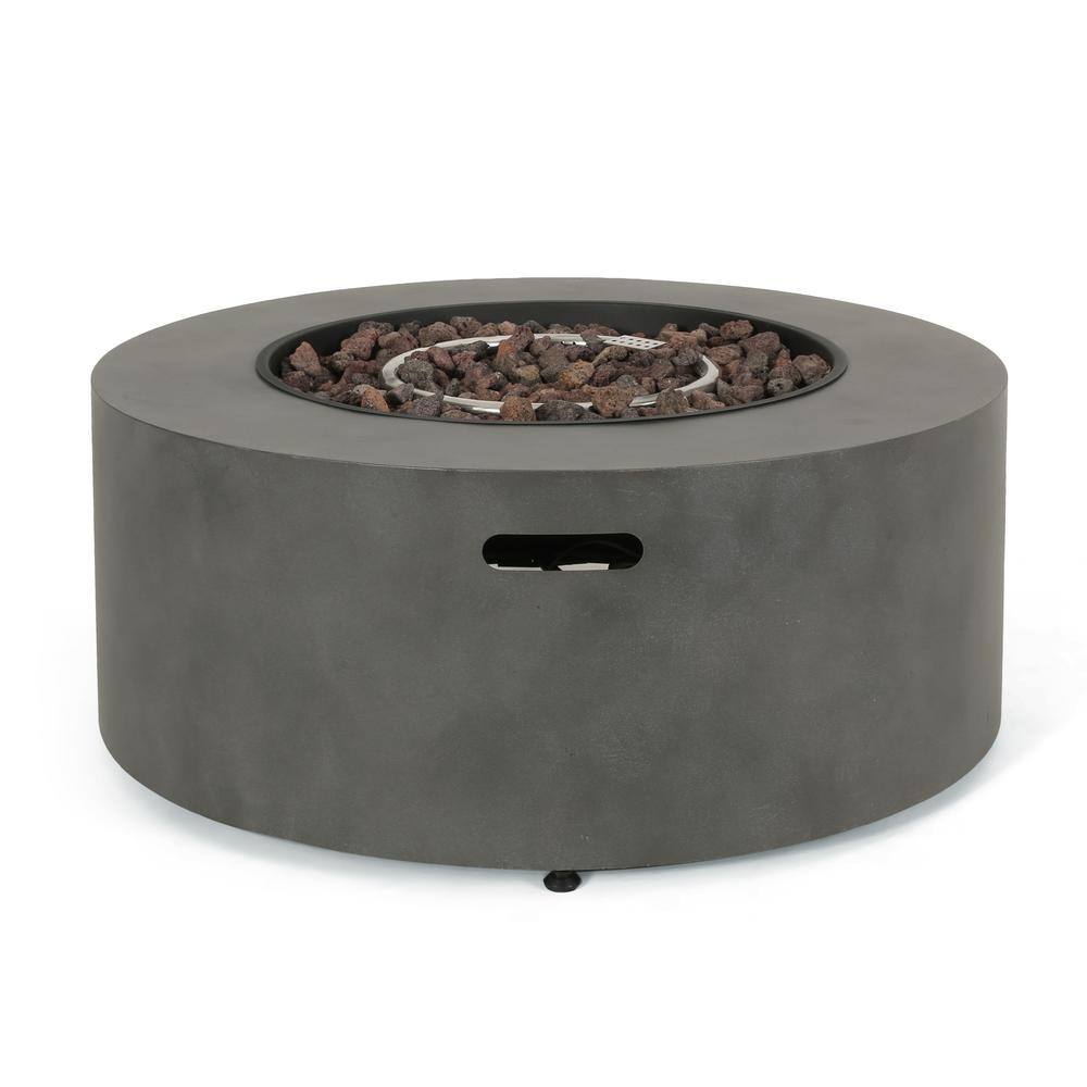 Noble House Reign Concrete Circular Metal Fire Pit (No Tank Holder)
