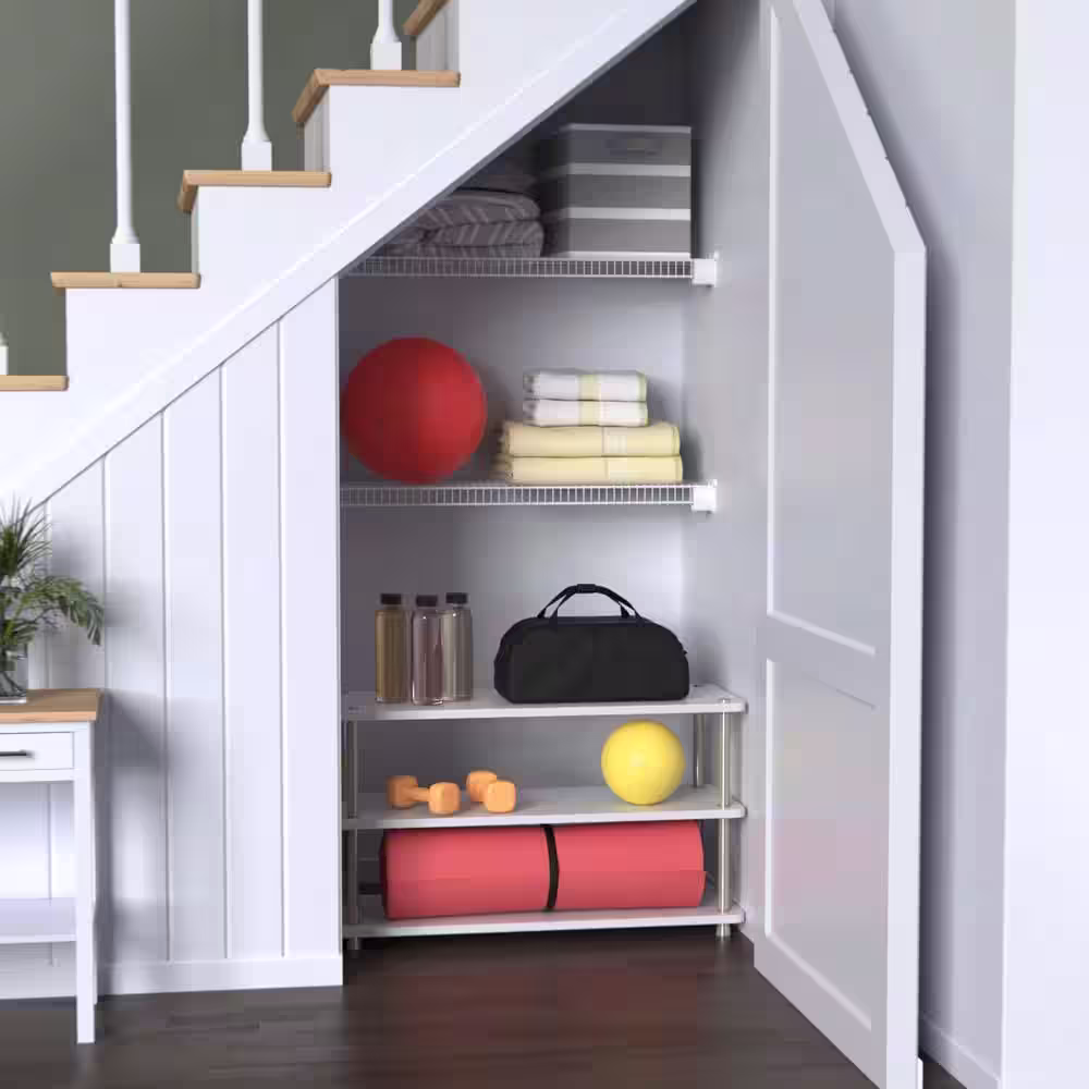 ClosetMaid 18 in. H 12-Pair 3-Tier White Laminate Shoe Rack