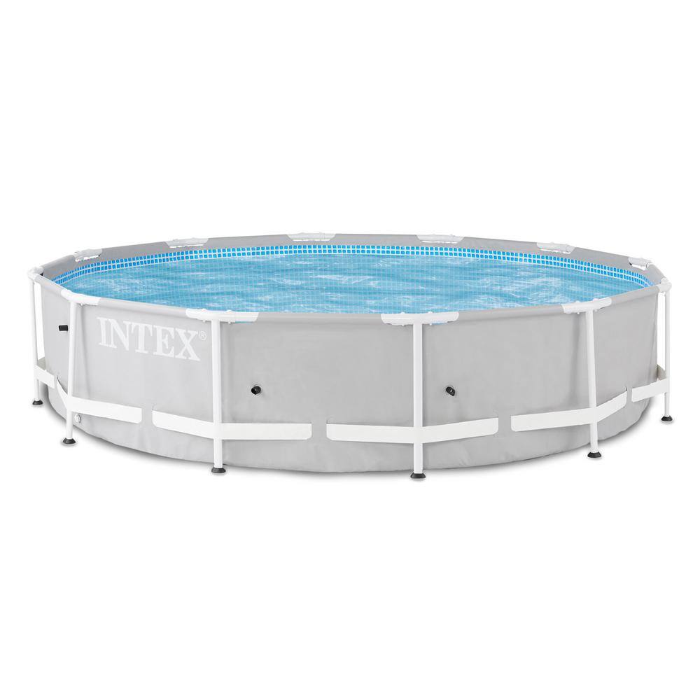 Intex 12 ft. x 30 in. Steel Frame Above Ground Pool and Type A and C Filter Pump Cartridge