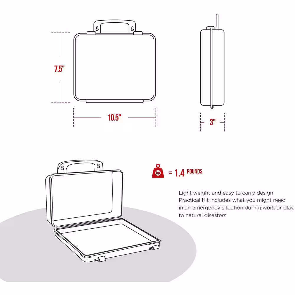 None 145-Piece 25-Person OSHA Poly First Aid Kit