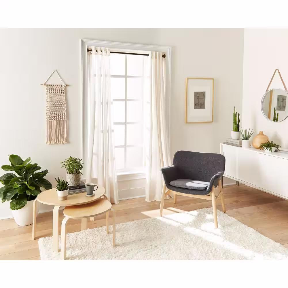 Snugset 30 in. x 52 in. Easy-Install Optional No Tools Adjustable 7/8 in. Window Tension Rod in Bronze