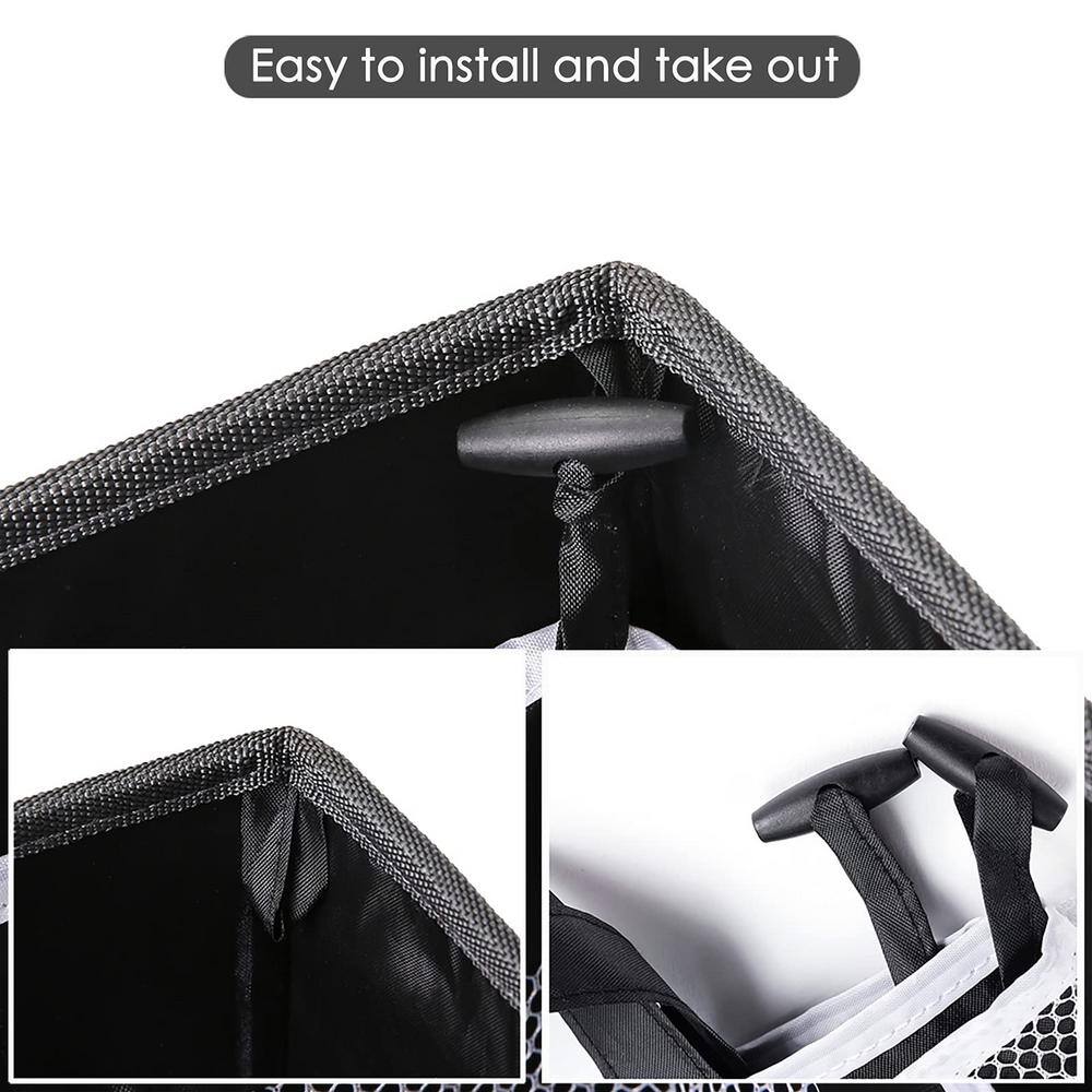 None 150L Fabric Laundry Basket Hamper with Removable Liner Bags Black