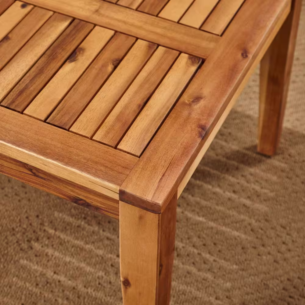 Noble House Hampton Grey 2-Piece Wood Patio Conversation Set