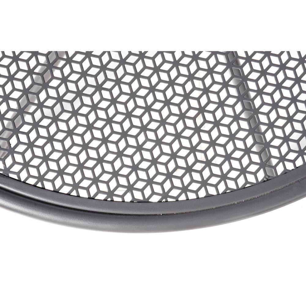 Alfresco Home 34 in Tall Pencil Point Wrought Iron Martini Dining Bistro Set w/Round Table and 2 Stackable Chairs (Set of 3)