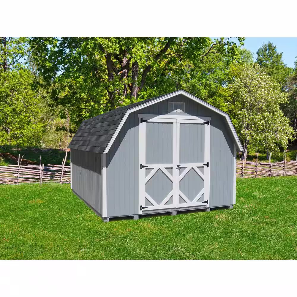 LITTLE COTTAGE CO. Classic Gambrel 10 ft. W x 20 ft. D Wood Shed Precut Kit with 4 ft. Sidewalls without Floor (200 sq. ft.)