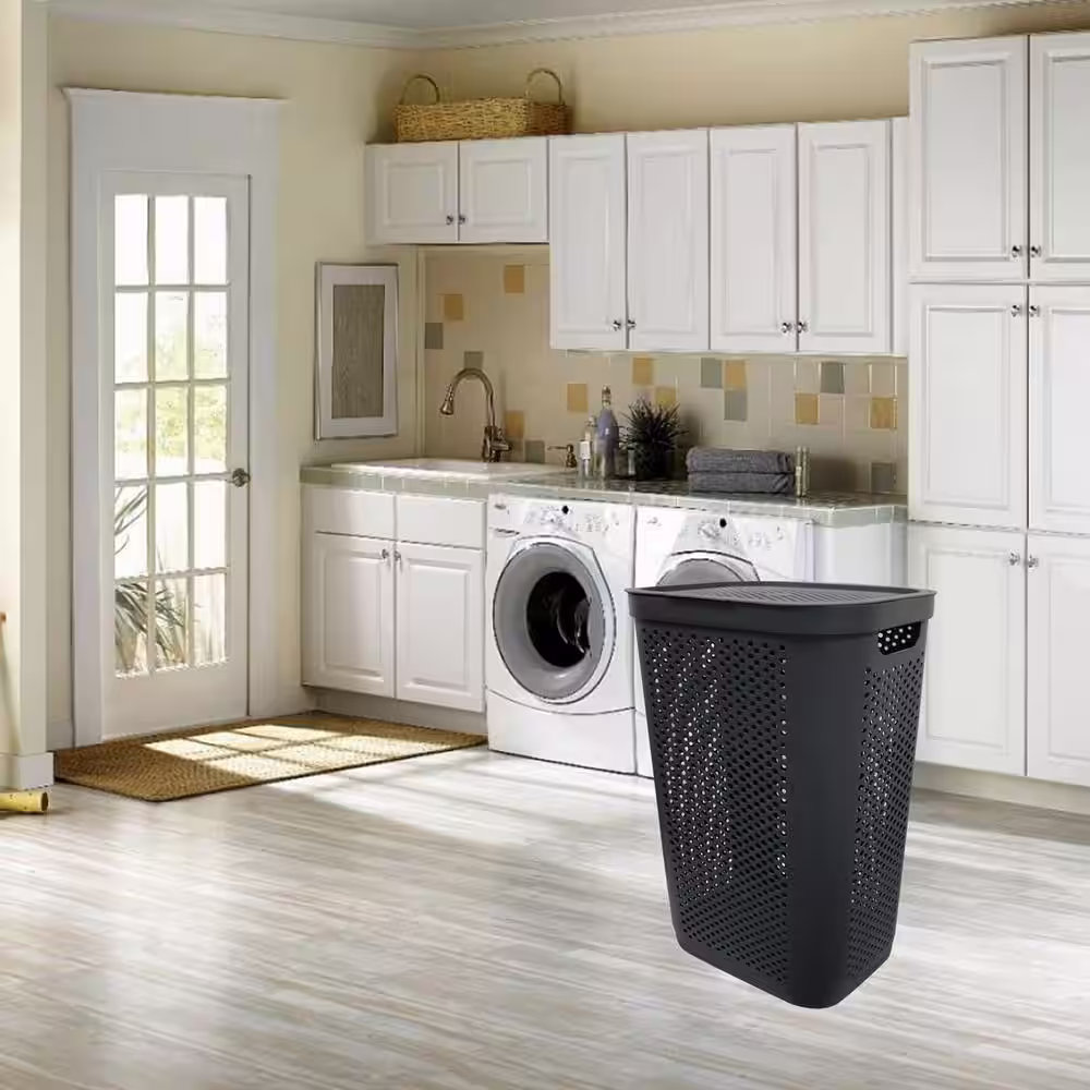 Modern Homes 60 L Laundry Hamper Grey