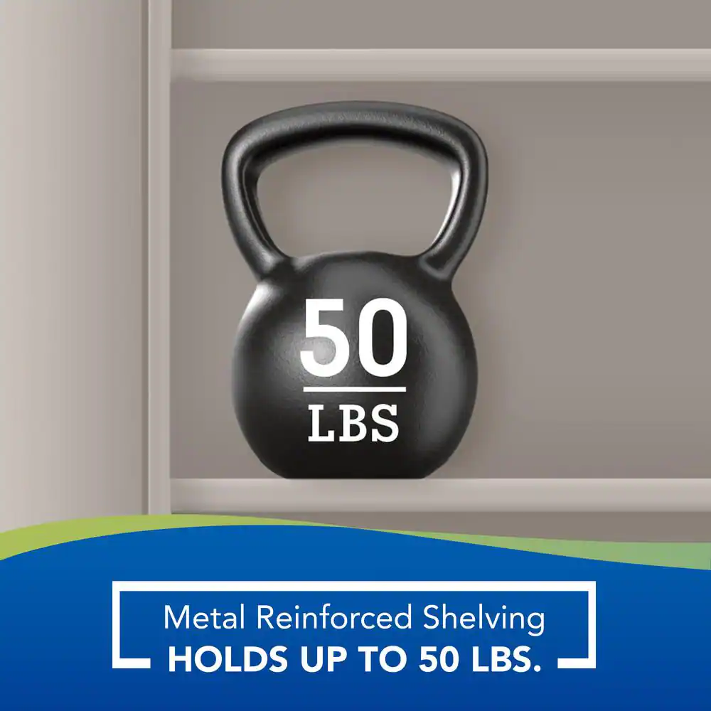 Suncast Resin 1-Shelf Wall Mounted Garage Cabinet in Platinum (30 in W x 30 in H x 12 in D)