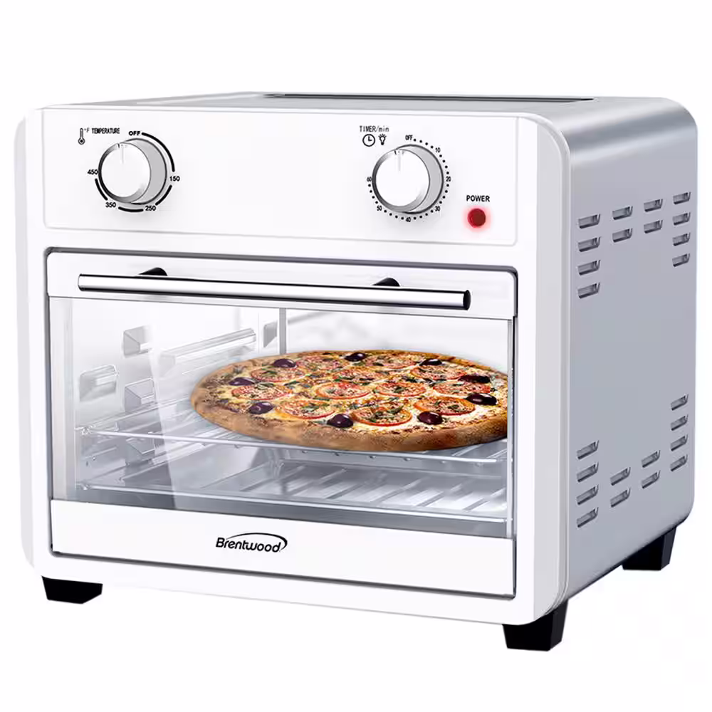 Brentwood 1700-Watt 24 qt. Silver Convection Air Fryer Toaster Oven