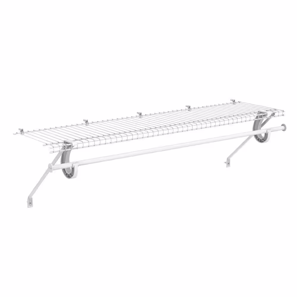 ClosetMaid SuperSlide 6 in. x 1 in. White Closet Rod Bracket
