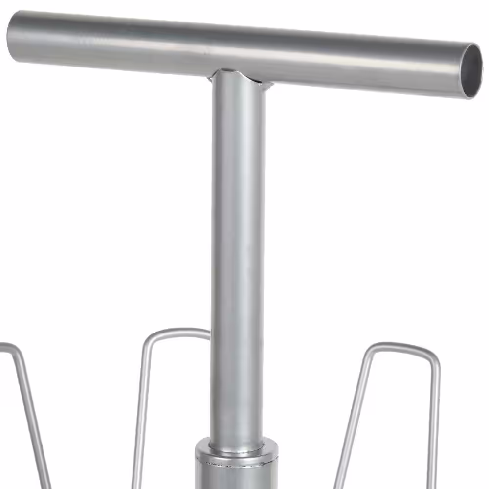 HOUSEHOLD ESSENTIALS 52.75 in. H 24-Pair 24-Tier Silver Steel Shoe Rack