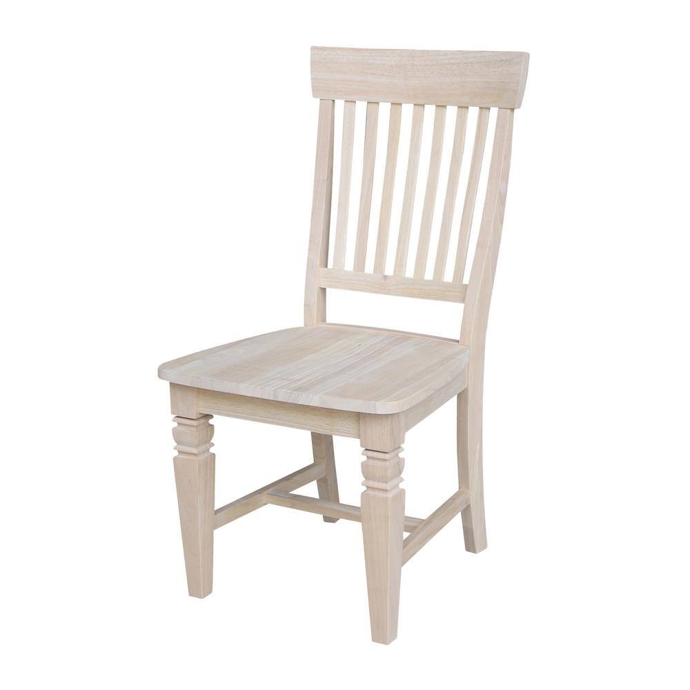 International Concepts Unfinished Wood Mission Dining Chair (Set of 2)