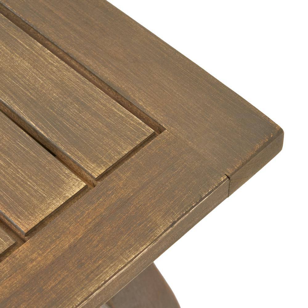 Noble House Champlain Grey 3-Piece Wood Patio Conversation Set with Dark Grey Cushions