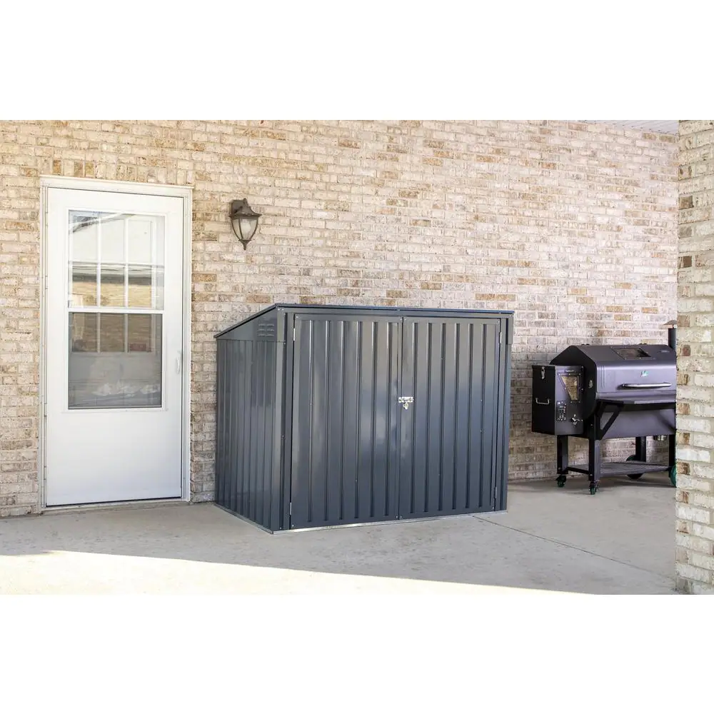 Arrow Storboss 6 ft. x 3 ft. Charcoal Galvanized Steel Horizontal Shed