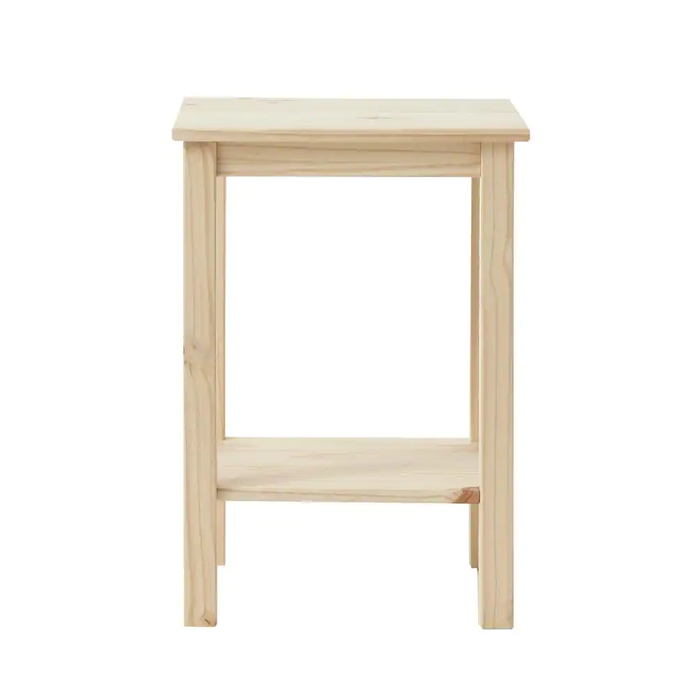 StyleWell Unfinished Basic Natural Pine Wood End Table (15 in.)