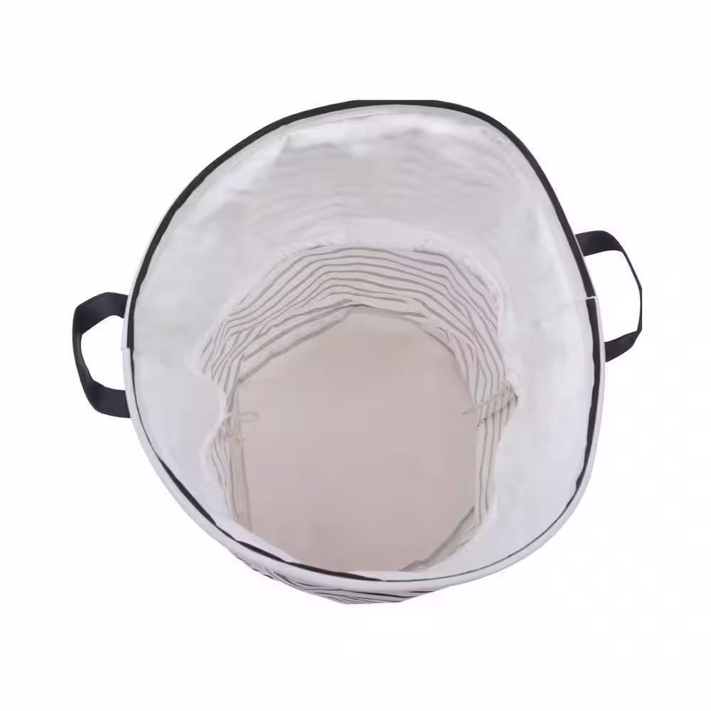 None Freestanding Collapsible Large Drawstring Clothes Hamper with Handle
