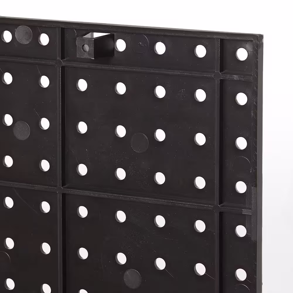 Everbilt 16 in. H x 16 in. W Plastic Pegboard in Black (50 lbs.)