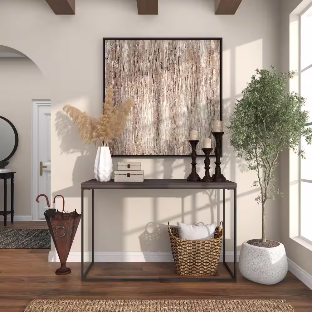 Litton Lane Brown Metal Umbrella Stand