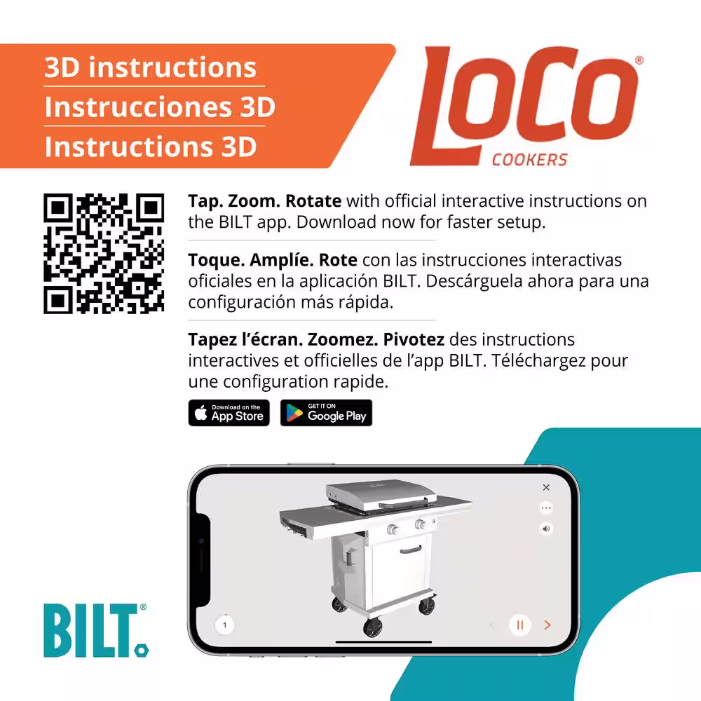 LOCO Series II 26 in. 2-Burner Propane SmartTempâ?Flat Top Grill / Griddle in Chalk Finish with Enclosed Cart and Hood