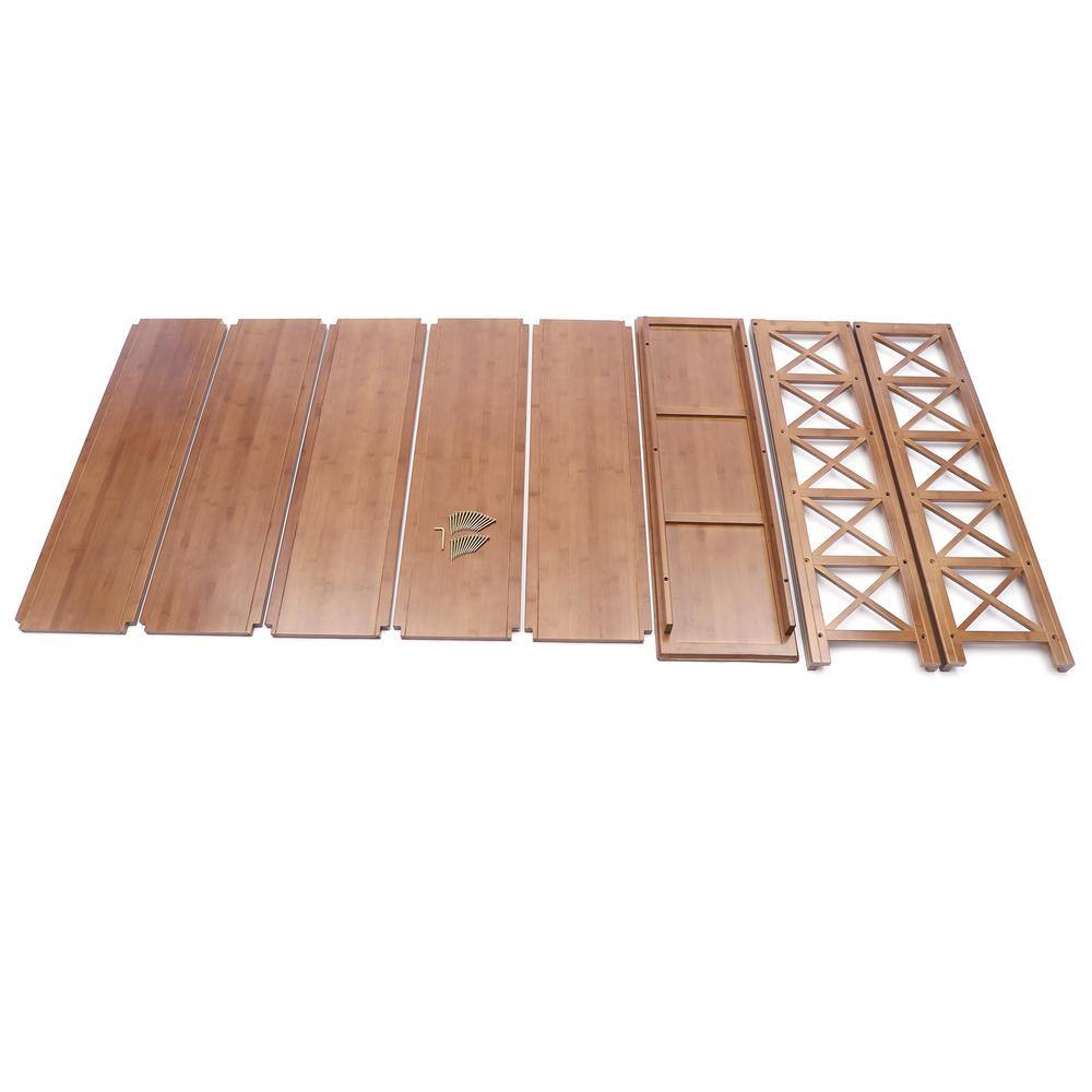 None 39.76 in. H 20-Pair 6-Tire Bamboo Shoe Rack