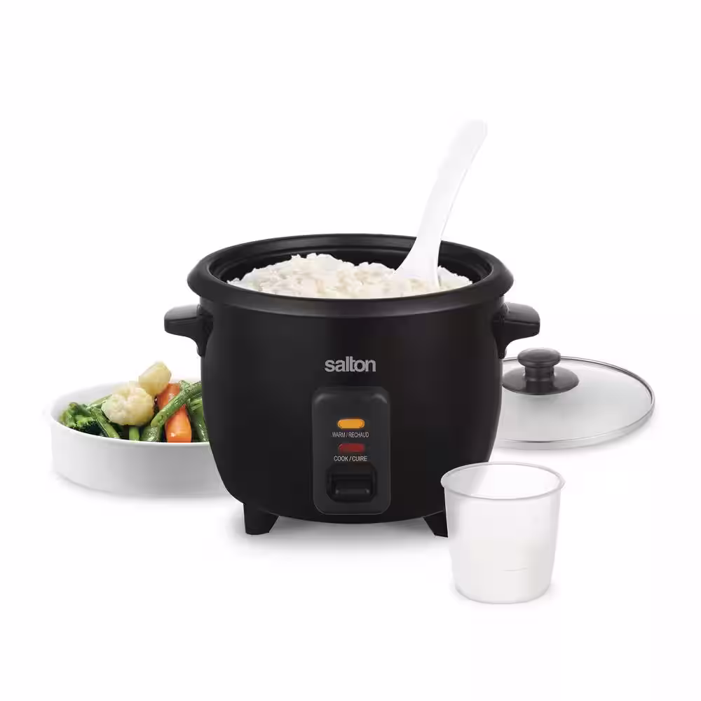Salton Black Automatic 6-Cup Rice Cooker