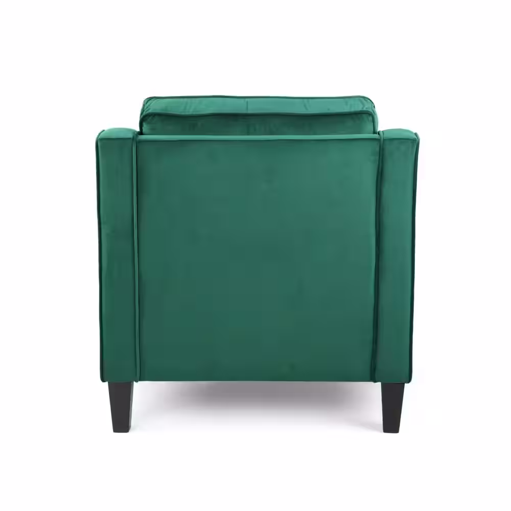 Noble House Milo Green Velvet Upholstered Club Chair