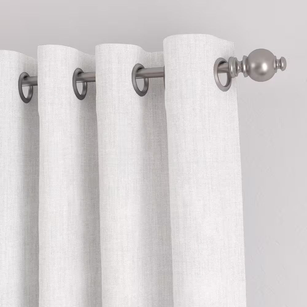 Becky Cameron White 50 in. W x 84 in. L Total Blackout Grommet Curtain Panel-Set of 2