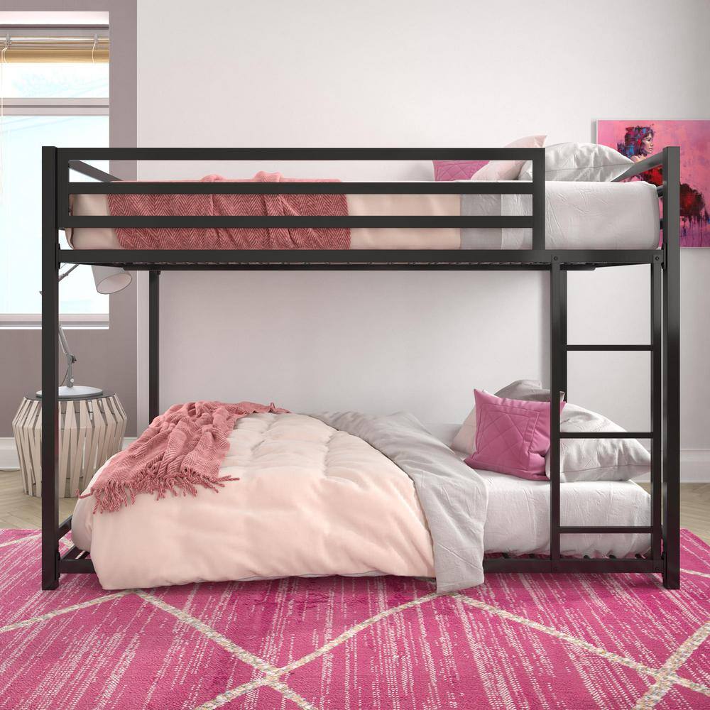 DHP Mabel Black Metal Full Over Full Bunk Bed