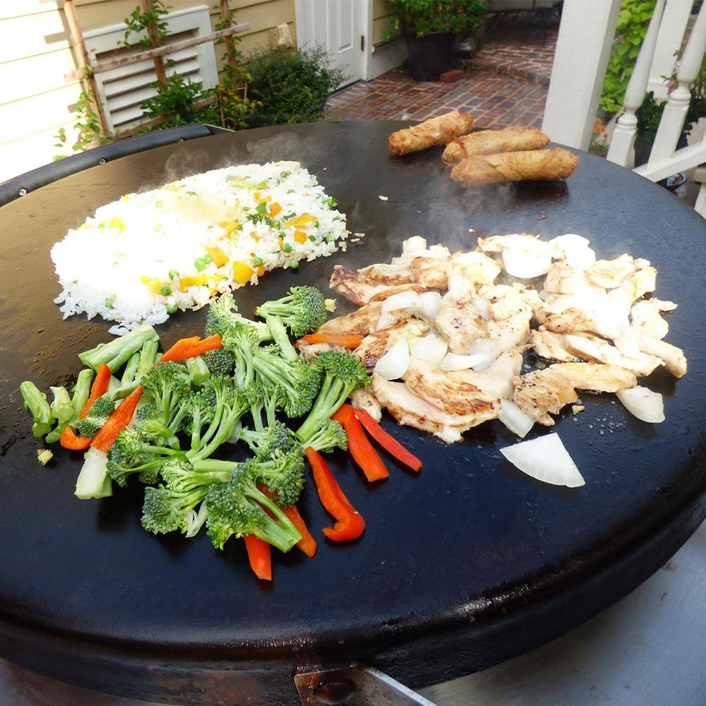 Evo Professional Tabletop 2-Burner Natural Gas Grill in Stainless Steel with Flattop