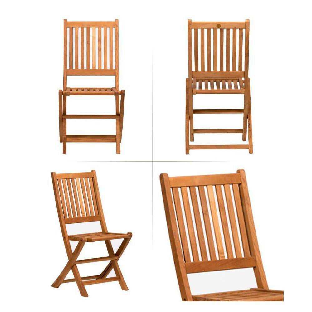 Amazonia Abbot 13-Piece Certified Teak Double Extendable Oval Patio Dining Set