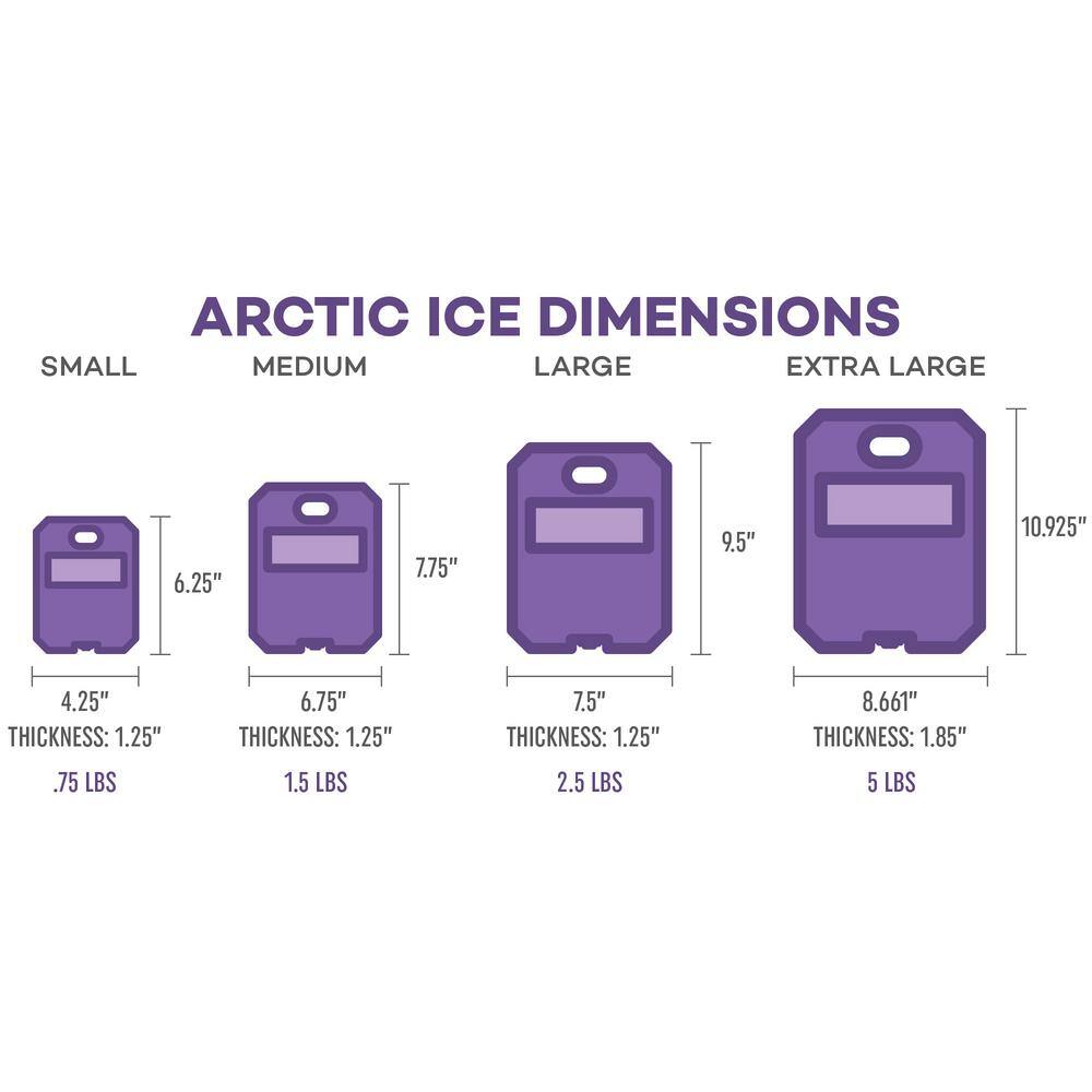 Arctic Ice Tundra Series X-Large Container Freezer Pack (Plus 5-Degree F)